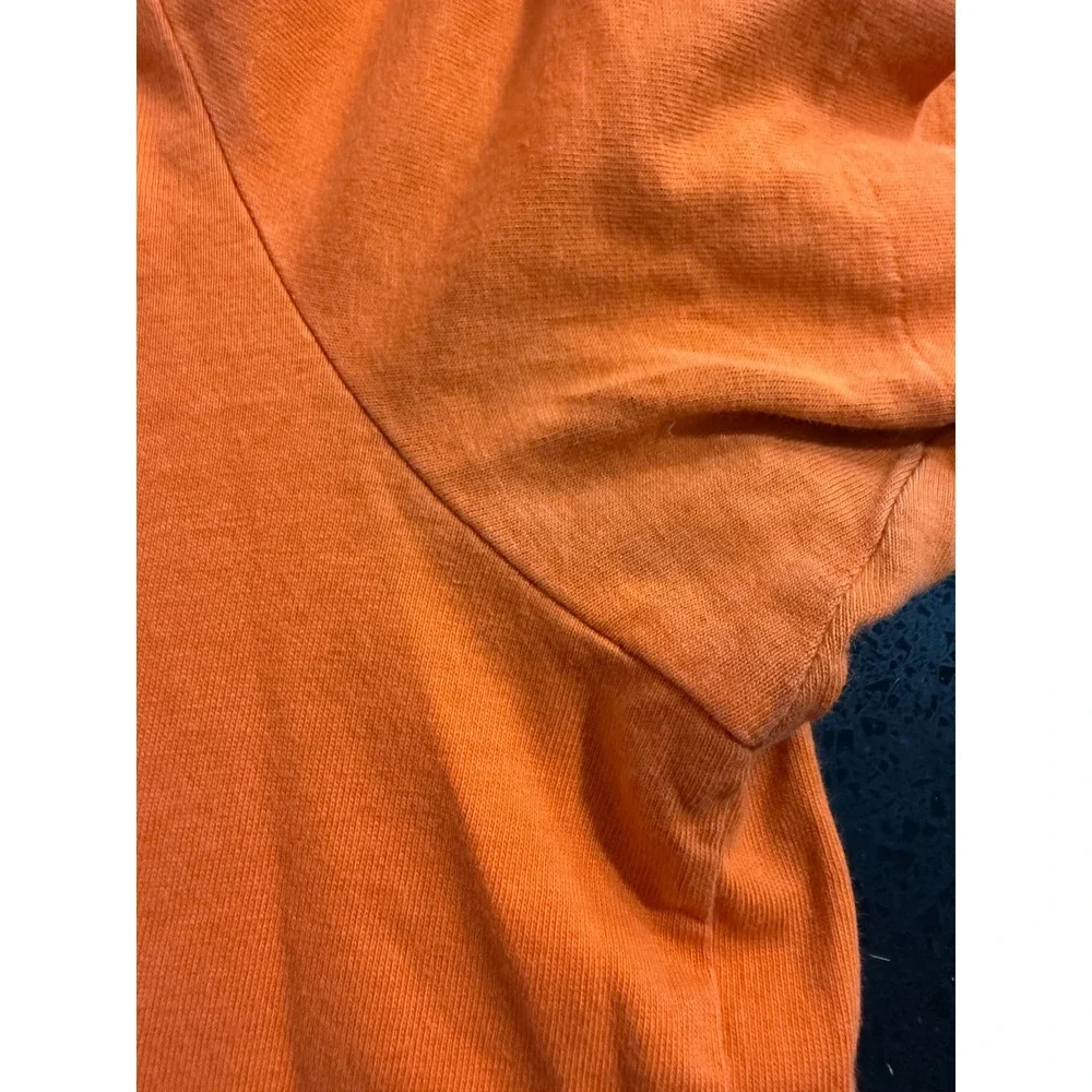 Polo Ralph Lauren Mens Custom Fit T-Shirt Orange Cotton Pony Logo Size Large L/G